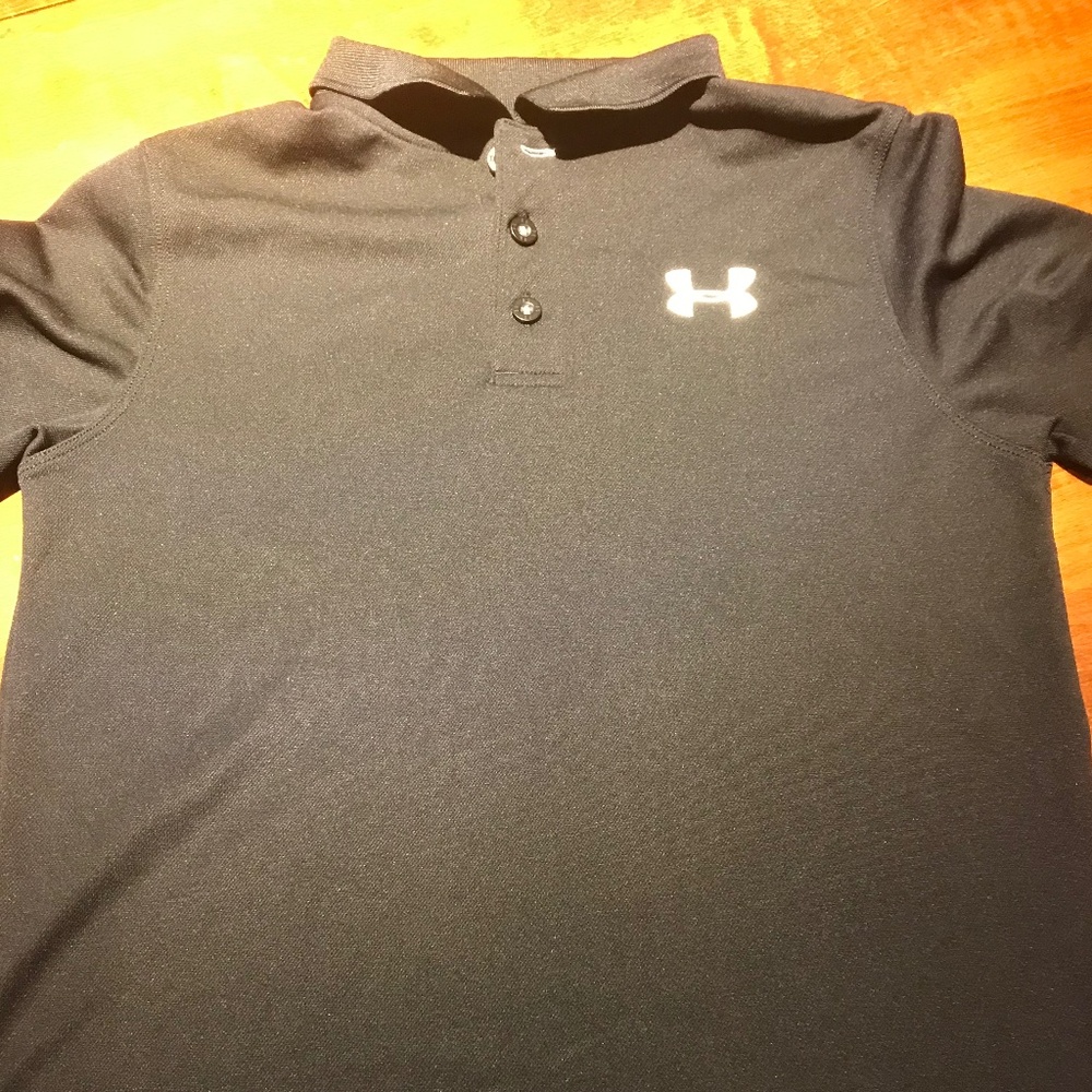 GUC Under Armour Black Polo Size YLG
